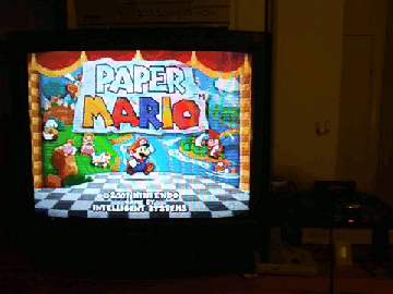 Paper Mario's title screen